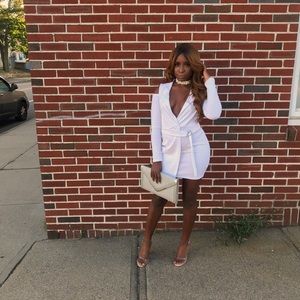 White Blazer Dress